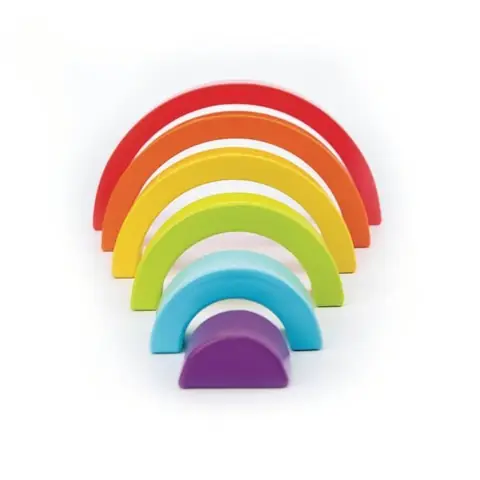 Jeu éducatif larc en ciel des couleurs Aloya - rouge/orange/jaune/vert/bleu - 245x4x245 cm