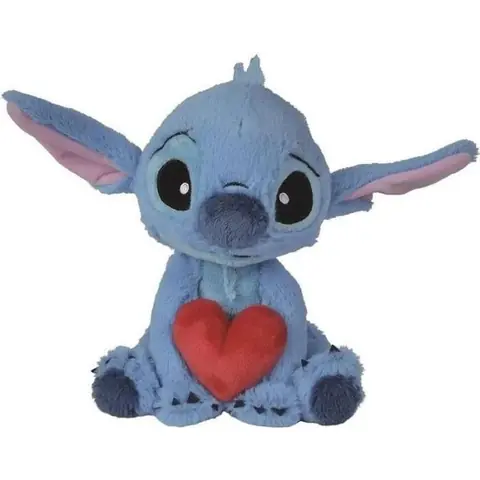 Peluche - Disney - Stitch Coeur - 25 cm - Douce - Détail brodé - Mixte