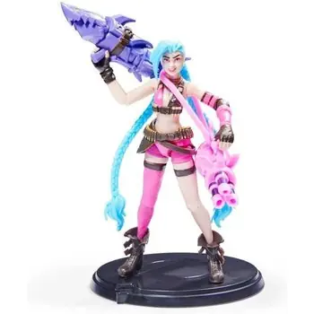 LEAGUE OF LEGENDS - FIGURINE 10 CM JINX OFFICIELLE - 6062258 - Avec 12 points d'articulation & Accessoires - Jouet Collection