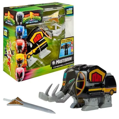 Power Ranger - Collection Megazord  Zords articulé combinable Figurine 20 cm Modèle Mastodon Dinozord Dès 4 ans PWG002