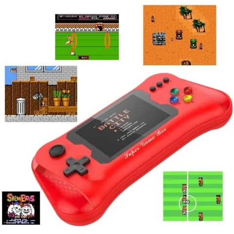 Console de jeux retro enfant garçon fille portable petit jouet electronique hdmi tv vidéo game tetris Rouge -Bonne idée pour cadeaux