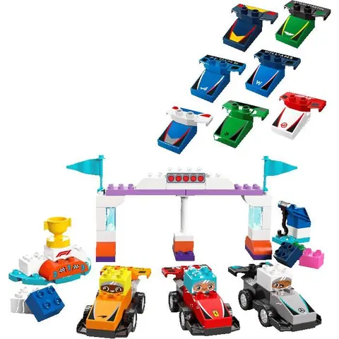 LEGO duplo 10445 Voitures de course et pilotes d’une écurie de F1® Cadeaux Jouets Objets de collection 2+
