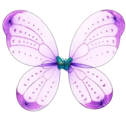 Ailes de Papillon Lilas éco - PARTILANDIA 2010 S.L. - TU Adulte enfant - Noir - Accessoires Carnaval