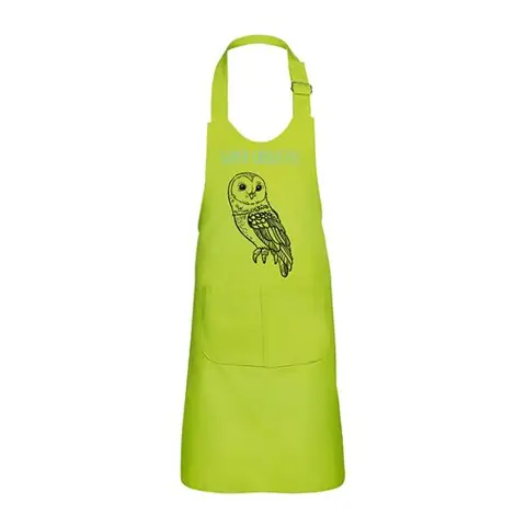 Fabulous Tablier Cuisine Enfant 2 Poches Vert Super Chouette - Haut de gamme