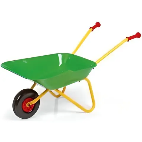 Brouette metal verte Enfant 80x38x41 cm - 10 L/50 kg