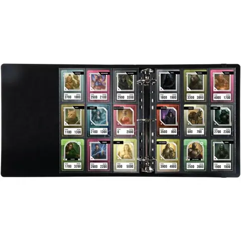 Classeur Premium avec reliure à anneaux - Konix - Jeux de cartes à collectionner - Magic The Gathering Pokémon Yu-Gi-Oh! - Noir