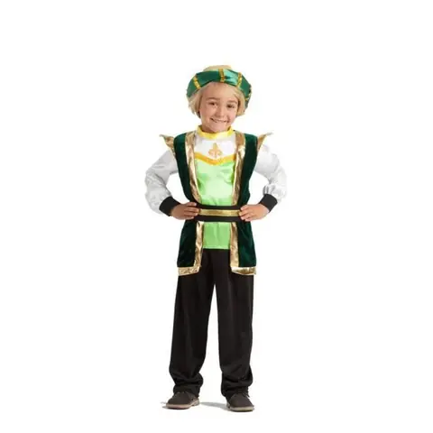 Déguisement - Page Vert - Enfant - Intérieur - 5 pièces (casquette chemise gilet pantalon ceinture)