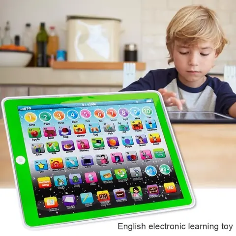 Tablette enfant - Jouet dapprentissage de langlais - Vert - Contenu éducatif et ludique