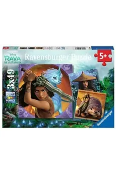 RAYA & LE DERNIER DRAGON Puzzles 3x49 pièces - Raya, courageuse - Ravensburger - Lot de puzzles enfant - Dès 5 ans
