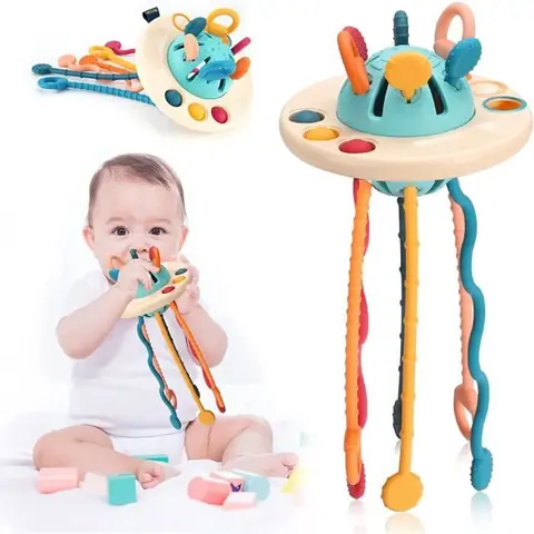 Jouet Montessori - Modèle UFO - Multisensoriel - Stimule curiosité et imagination - Développement tactile et moteur