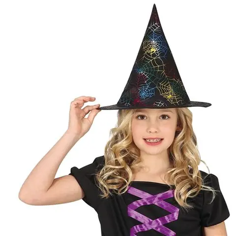 chapeau sorcière toile d'araignée enfant - guirca 13056