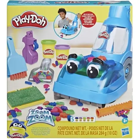 Aspirateur jouet Play-Doh avec 5 pots de pâte à modeler - Les classiques
