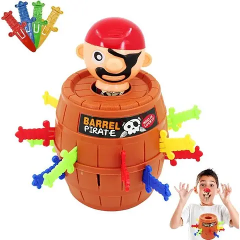 Jeu de société - Pic Pirate - 2 à 4 joueurs - Plastique non toxique - Pour enfants à partir de 4 ans