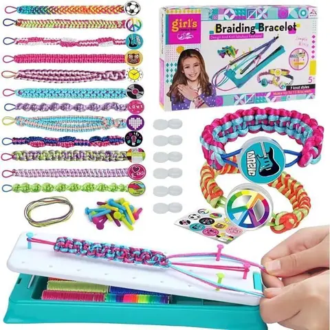 Kit de Bracelet de lamitié Fille - Loisirs Créatifs Enfant - Couleur Multicolore - Age 6 ans
