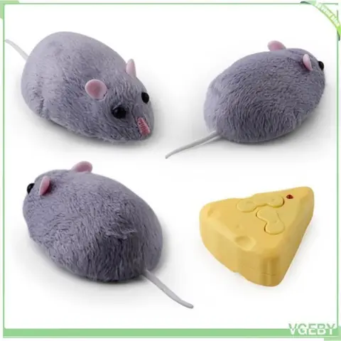 V Geby Souris Telecommandee Realiste pour Chat avec 4 Modes
