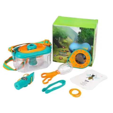 Ensemble Explorateur Extérieur Jouets Kit Explorateur Enfant avec Boîte dobservation Insectes Loupe Cartes Connaissances