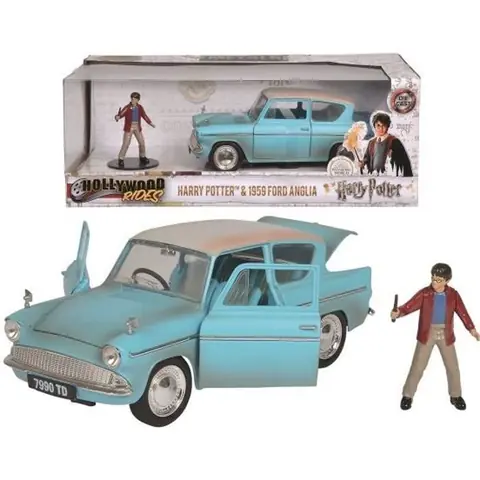 MAJORETTE Harry Potter Ford Anglia  1959 + Figurine - 1/24ème