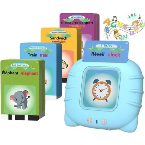 Jouet Éducatifs pour Enfants de 1 2 3 4 5 6 Ans Cartes éducatives Cartes Flash Parlantes avec Cartes de 112 Mots Jeux Enfants