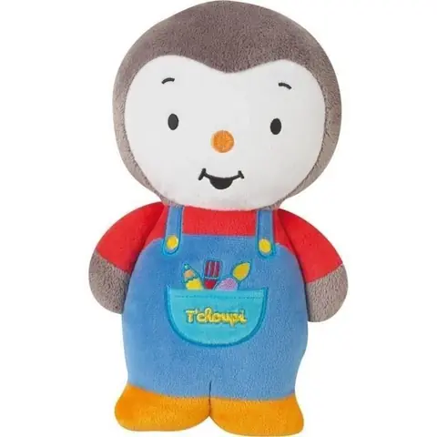 Peluche - JEMINI - TCHOUPI - 25cm - Mixte - Bleu rouge jaune blanc et gris