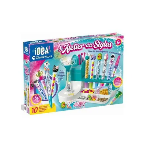 Coffret Creatif Atelier des Stylos - Cree 10 stylos colores et amusants des 6 ans - Fabrication Decoration
