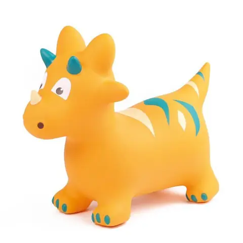 Jouet Sauteur Dinosaure - Ludi - Tricératops - PVC Ergonomique - 59x49x22 cm