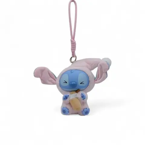 PELUCHE STITCH MULTICOLOR  ROSE 15 cm peluche accroche sac porte clés