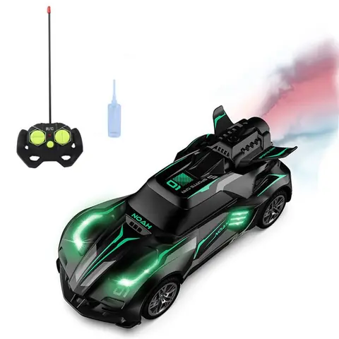 Voiture Télécommandée pour Enfants - 1：20 - avec lumières et SprayRC Racing Véhicule Jouets pour 3-8 Ans Garçons Filles (Vert)