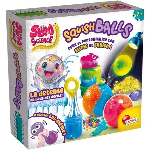 SLUMI SCIENCE Squish Ball - Kit Créatif - LISCIANIGIOCHI - Slime & Billes Colorées - Dès 7 ans