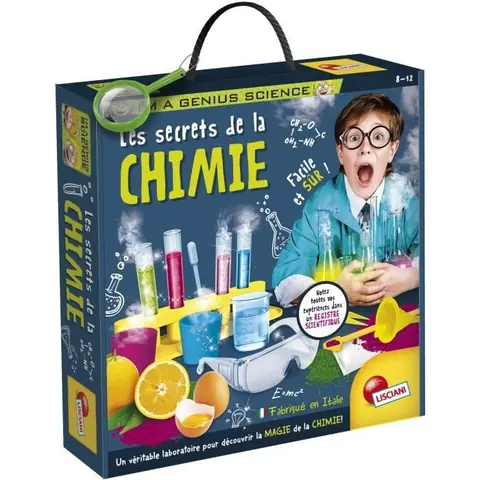 Laboratoire chimie - LISCIANI - Im a Genius - Secrets de la chimie - 50 expériences - Matériel complet - Activités sûres