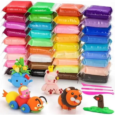 Pâte à modeler - AZWIX - 36 couleurs - Argile autodurcissante - Non toxique - Pour enfants 3-12 ans