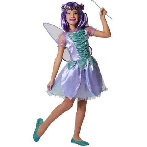 Déguisement fée lilas fille noir 5-6 ans - costume princesse pour carnaval et anniversaires