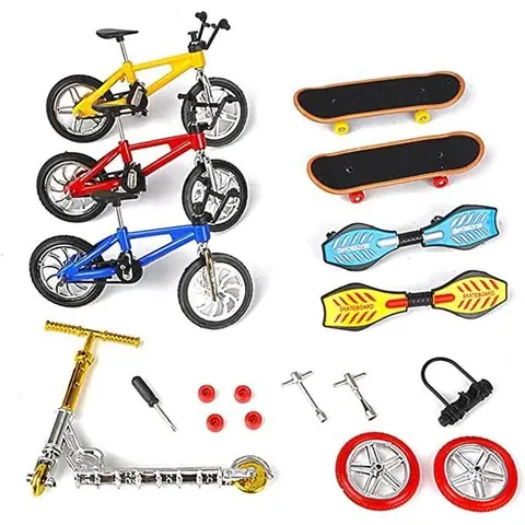 Jouets pour enfants 18 Pcs Mini Scooter Deux Roues Scooter Éducatifs Doigt Vélo Finger Skateboard Mountains Bike Skates Bicycle