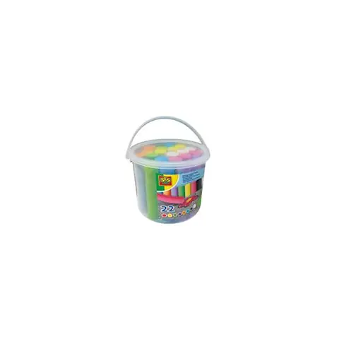 Craies pour trottoir seau de 22 pcsSES Creative  Multicolore, 2 an(s), Garçon/Fille, 22 craies de 8 couleurs différentes (1 craie de trottoir noire incluse !), 22 pièce(s), Seau