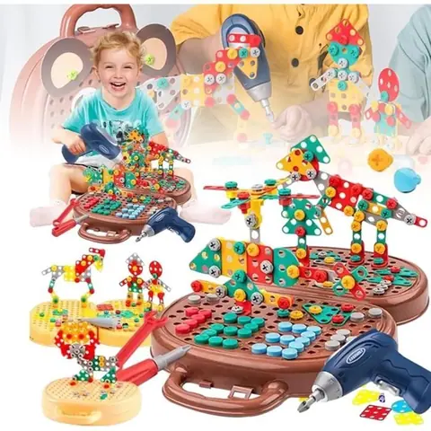 Jouet - Boîte à Outils de Jeu Magique Montessori - 3 pièces - Multicolore - Pour enfants de 3 à 8 ans