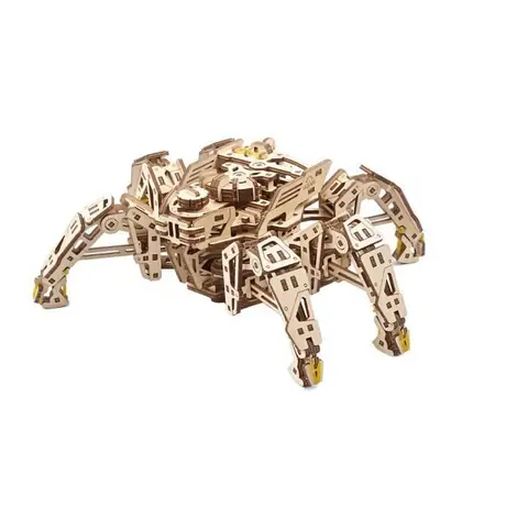 Puzzle 3D - UGEARS - Hexapod Explorer - Maquette en Bois - 388 Pièces - Moteur à Ressort
