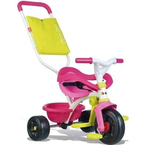 SMOBY Tricycle Enfant Evolutif Be Fun Confort Rose