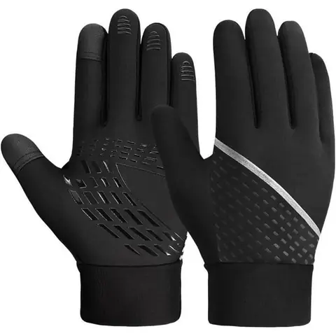 Gants dhiver Chaud Ecran Tactile Enfant - Gants de Cyclisme Antidérapants Coupe-Vent Thermiques Sport pour Garcons Moto Running Ski