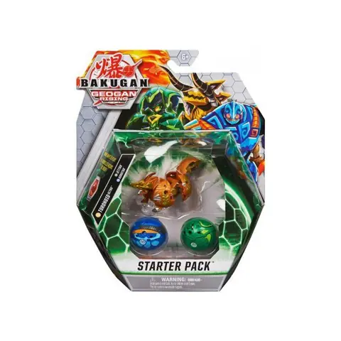 Coffret Bakugan - Pack De Démarrage Toronoid Ultra Jettra Auratoa : 3 Boules (brune Bleu verte) - Set Geogan