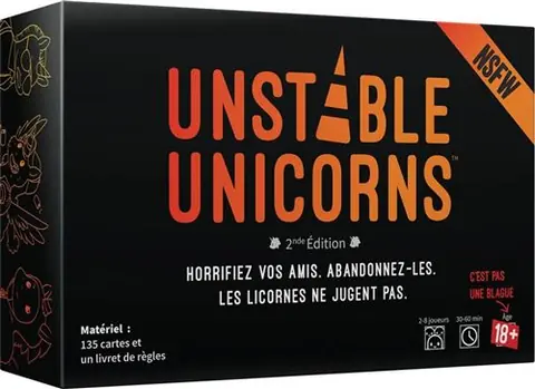 Asmodee Unstable Unicorns NSFW, jeu de stratégie décalé