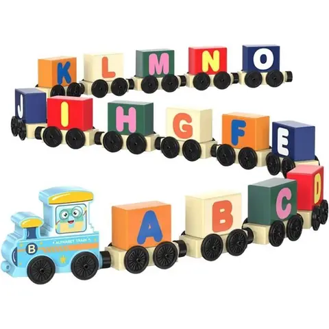 Jouet éducatif - Train magnétique - Alphabet - Design durable - Couleurs vives