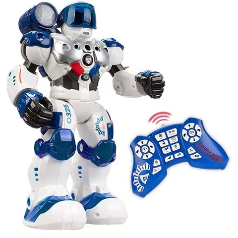 Robot télécommandé - Xtrem Bots - Patrol Police - Programmable - Fonction espion - 50 actions