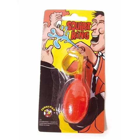 Bague lance Eau - Farce et attrape pour enfant - Rouge