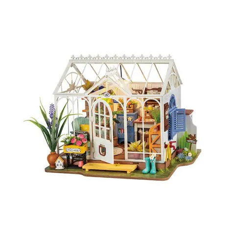 Puzzle 3D en bois à construire - ROBOTIME Kit de maison miniature à monter soi-même pour un jardin de rêve