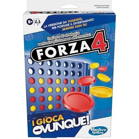 Jeu de société - HASBRO GAMING - Connect 4 Grab and GO - Puissance 4 - Jeu de voyage - Bleu