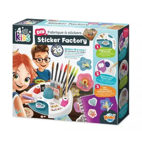 Jeu créatif - BUKI FRANCE - Fabrique à stickers - 20 stickers 3D personnalisés - 6+ - 28x24x7 cm