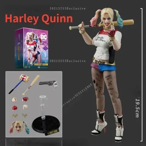 Harley Quinn - Figurines daction Anime Jouets modèles Collection loisirs Har joy dc flash batman smile ma