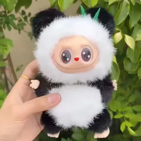 LABUBU - panda - Pendentif en Peluche Vinyle-1 peluche PELUCHE PELUCHE