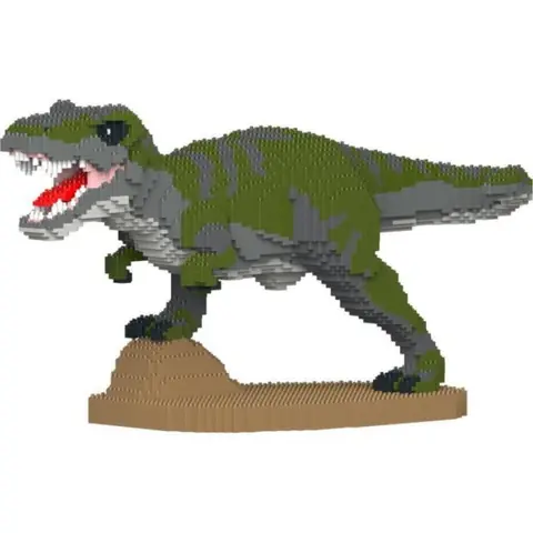 Jeux de construction - JEKCA - T Rex Furieux - Vert - Vendu à lunité - À monter soi-même