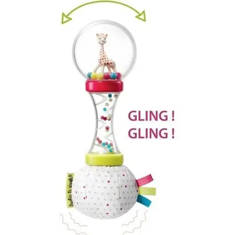 SOPHIE LA GIRAFE Hochet Double Matière Soft Maracas