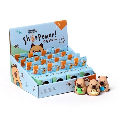 Taille-crayon à collectionner Capybara Legami Pilot Bic Kawaii Fournitures Scolaires Mignon Idée de cadeaux enfant.
